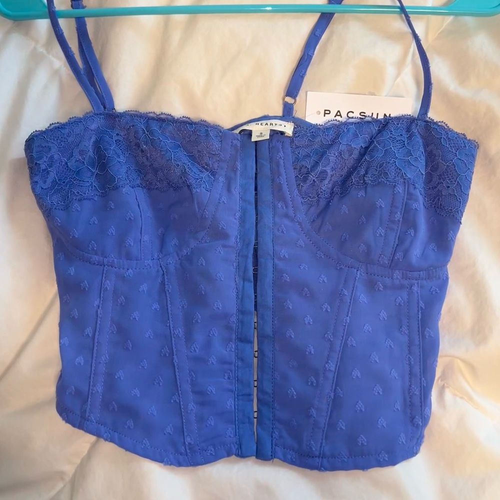 NWT PACSUN LA HEARTS CORSET TOP